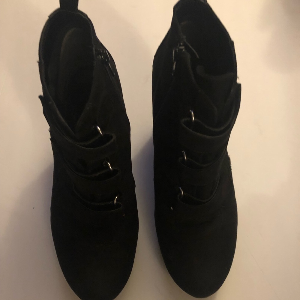 Dana Buchman Black Suede Boot Wedge